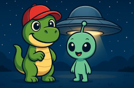 Dino & Alien & UFO