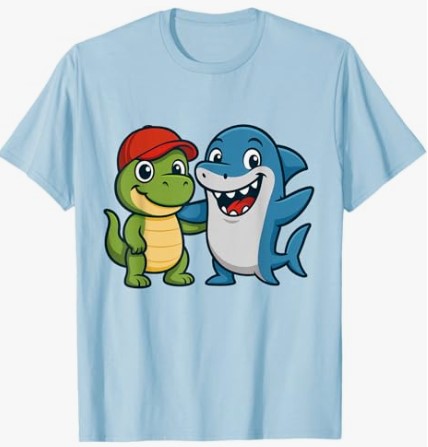 Dino und Hai Shirt