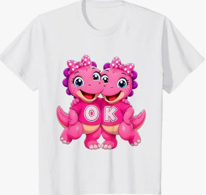 Rosafarbende Dinosaurier Süße Shirt